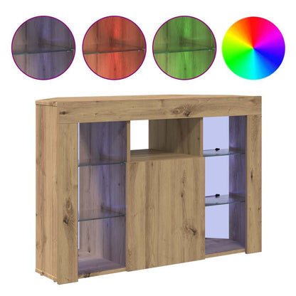 Eck-LED-TV-Schrank Artisan-Eiche 108 x 40 x 68 cm Holzwerkstoff