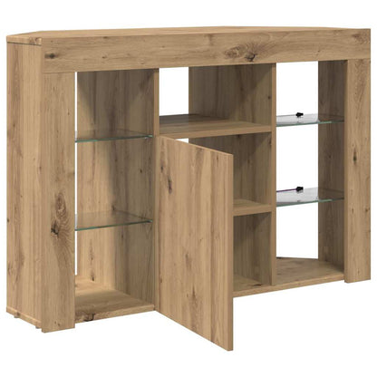 Eck-LED-TV-Schrank Artisan-Eiche 108 x 40 x 68 cm Holzwerkstoff