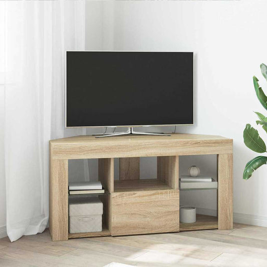 Eck-LED-TV-Schrank Sonoma-Eiche 102 x 40 x 50 cm Holzwerkstoff