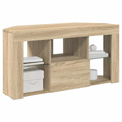 Eck-LED-TV-Schrank Sonoma-Eiche 102 x 40 x 50 cm Holzwerkstoff
