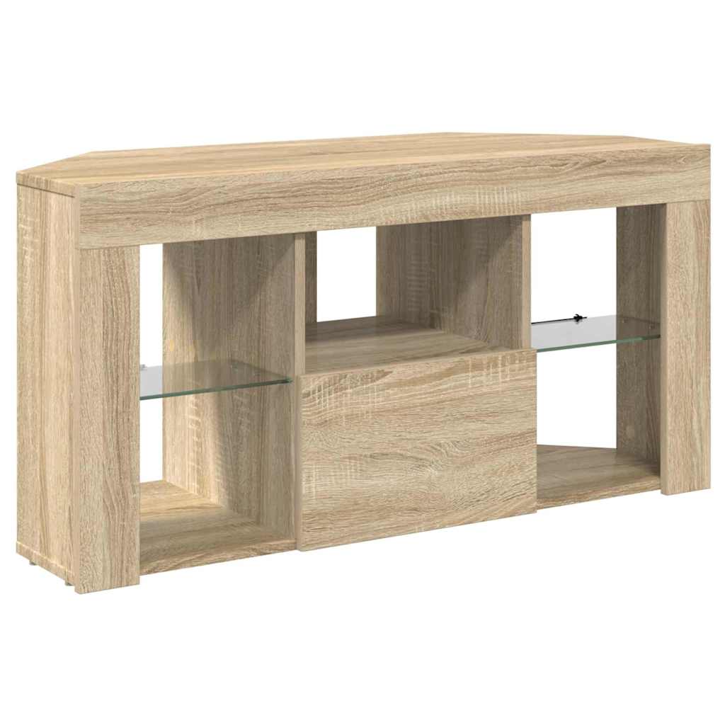 Eck-LED-TV-Schrank Sonoma-Eiche 102 x 40 x 50 cm Holzwerkstoff
