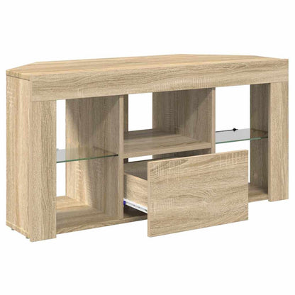 Eck-LED-TV-Schrank Sonoma-Eiche 102 x 40 x 50 cm Holzwerkstoff