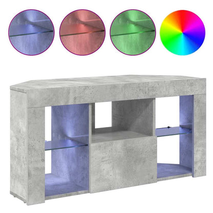 Eck-LED-TV-Schrank Beton Grau 103 x 40 x 50 cm Holzwerkstoff