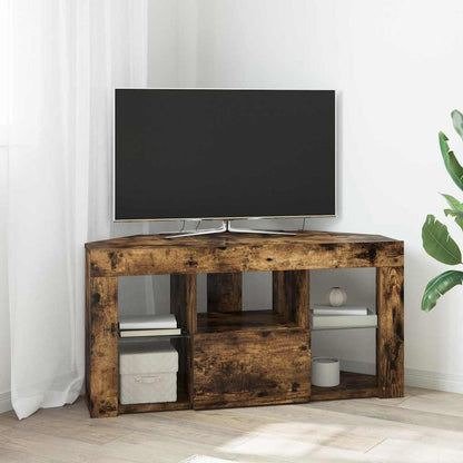 Eck-LED-TV-Schrank Geräucherte Eiche 105 x 40 x 50 cm