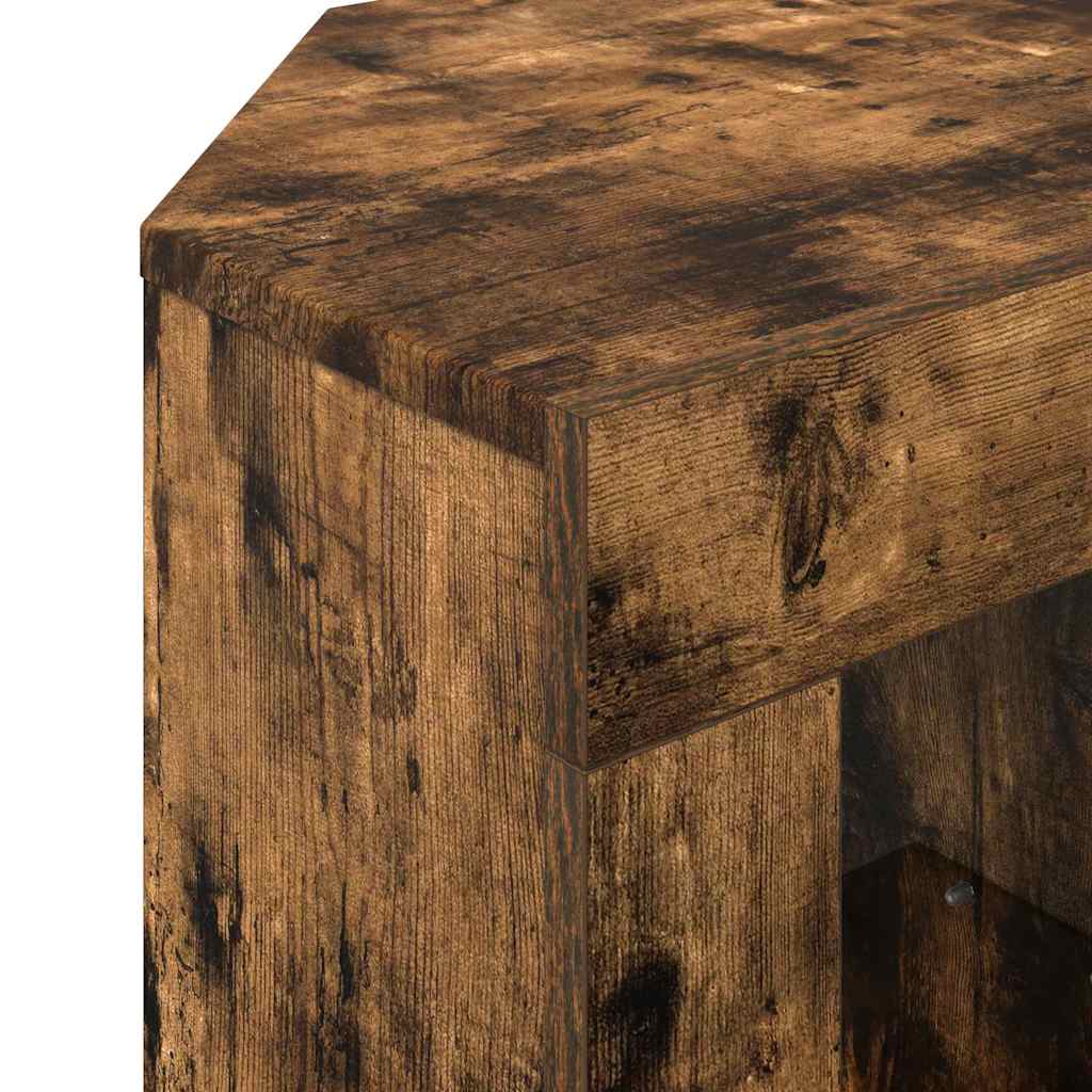 Eck-LED-TV-Schrank Geräucherte Eiche 105 x 40 x 50 cm