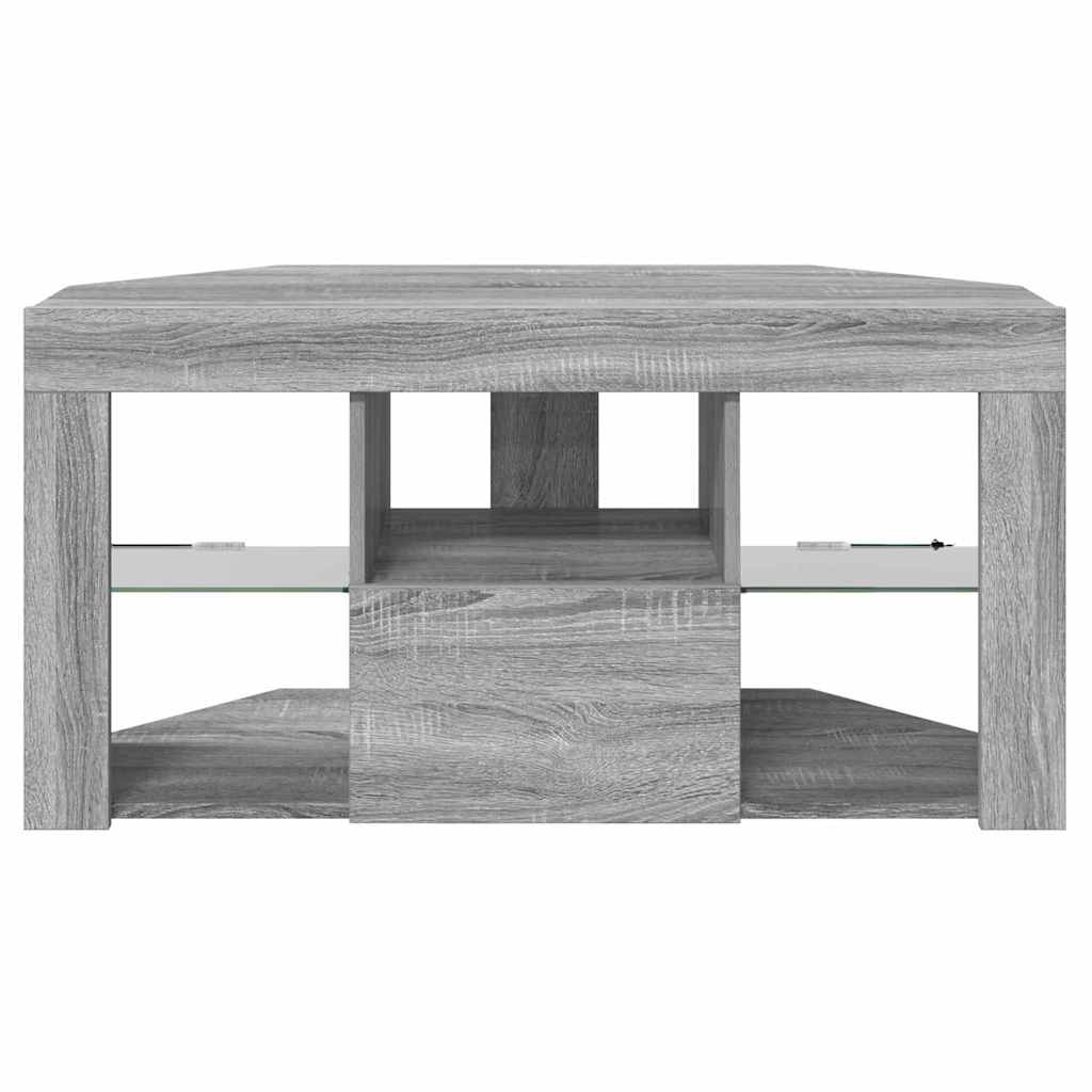 Eck-LED-TV-Schrank Graues Sonoma 106 x 40 x 50 cm Holzwerkstoff