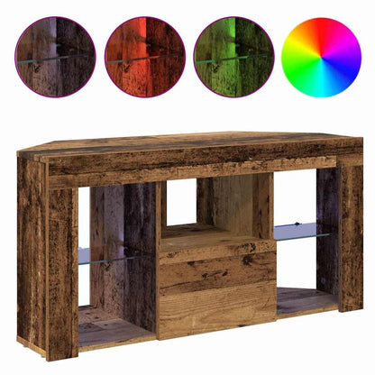 Eck-LED-TV-Schrank Altholz 107 x 40 x 50 cm Holzwerkstoff