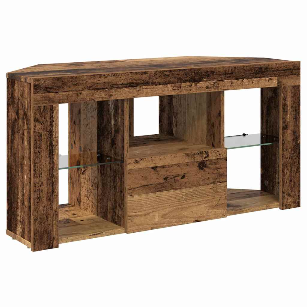 Eck-LED-TV-Schrank Altholz 107 x 40 x 50 cm Holzwerkstoff