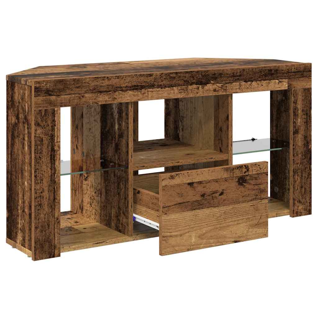 Eck-LED-TV-Schrank Altholz 107 x 40 x 50 cm Holzwerkstoff