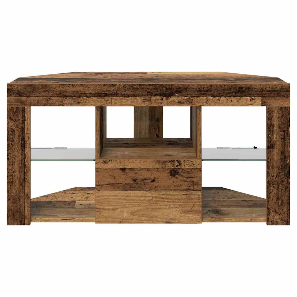 Eck-LED-TV-Schrank Altholz 107 x 40 x 50 cm Holzwerkstoff