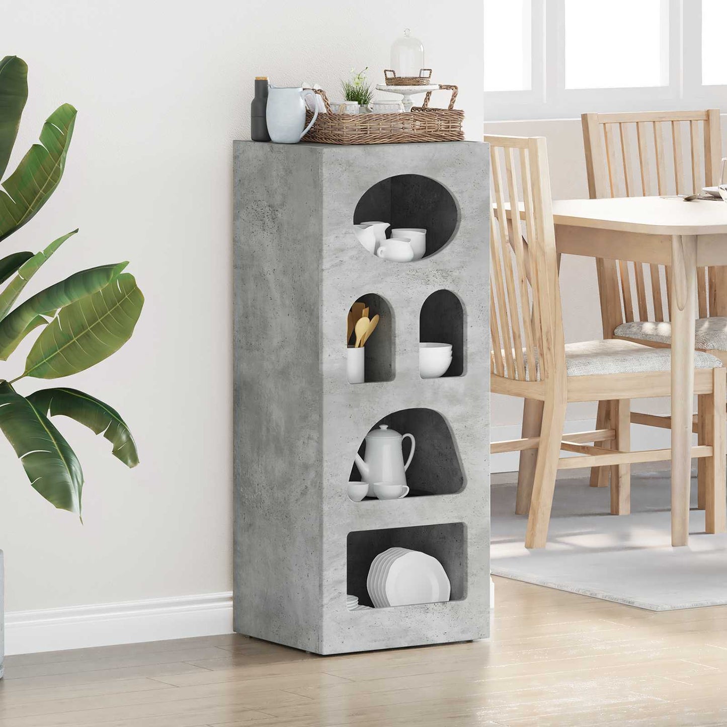 Sideboard Beton Grau 40 x 35 x 100,5 cm Holzwerkstoff