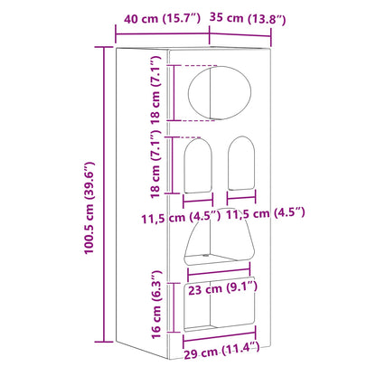 Sideboard Beton Grau 40 x 35 x 100,5 cm Holzwerkstoff