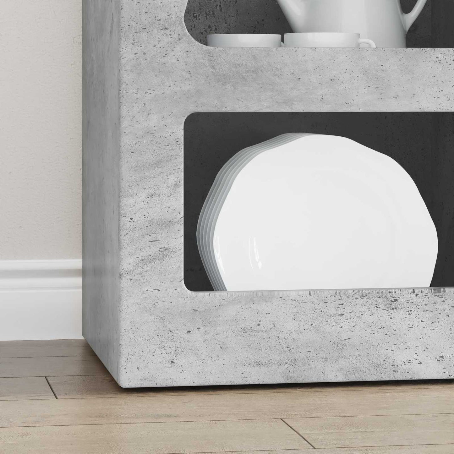 Sideboard Beton Grau 40 x 35 x 100,5 cm Holzwerkstoff