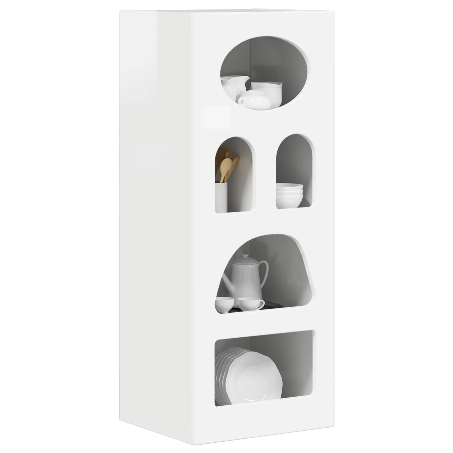 Sideboard Hochglanz Weiß 40 x 35 x 100,5 cm Holzwerkstoff