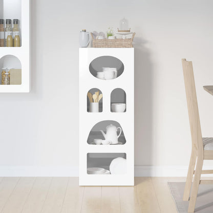 Sideboard Hochglanz Weiß 40 x 35 x 100,5 cm Holzwerkstoff