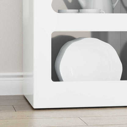 Sideboard Hochglanz Weiß 40 x 35 x 100,5 cm Holzwerkstoff