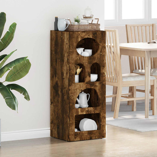 Sideboard Geräucherte Eiche 40 x 35 x 100,5 cm Holzwerkstoff