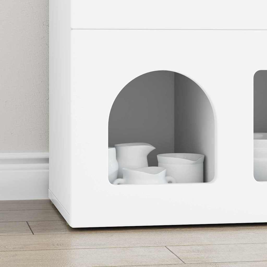 Sideboard Weiß 80,5 x 35 x 59 cm Holzwerkstoff