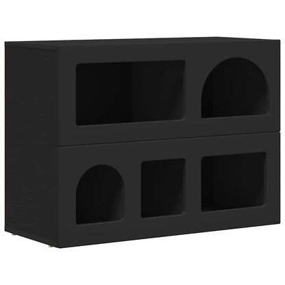 Sideboard Schwarz 80,5 x 35 x 59 cm Holzwerkstoff