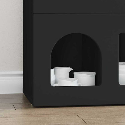 Sideboard Schwarz 80,5 x 35 x 59 cm Holzwerkstoff