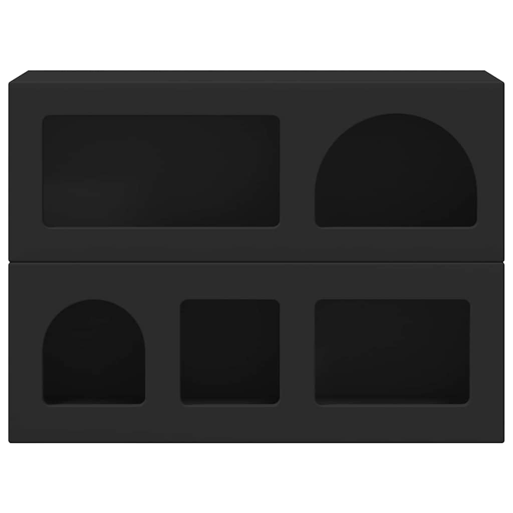 Sideboard Schwarz 80,5 x 35 x 59 cm Holzwerkstoff