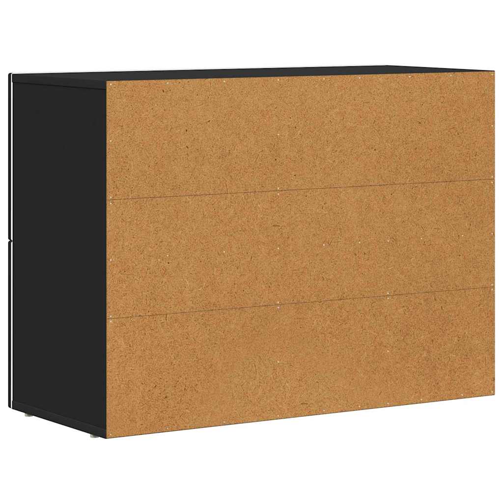 Sideboard Schwarz 80,5 x 35 x 59 cm Holzwerkstoff