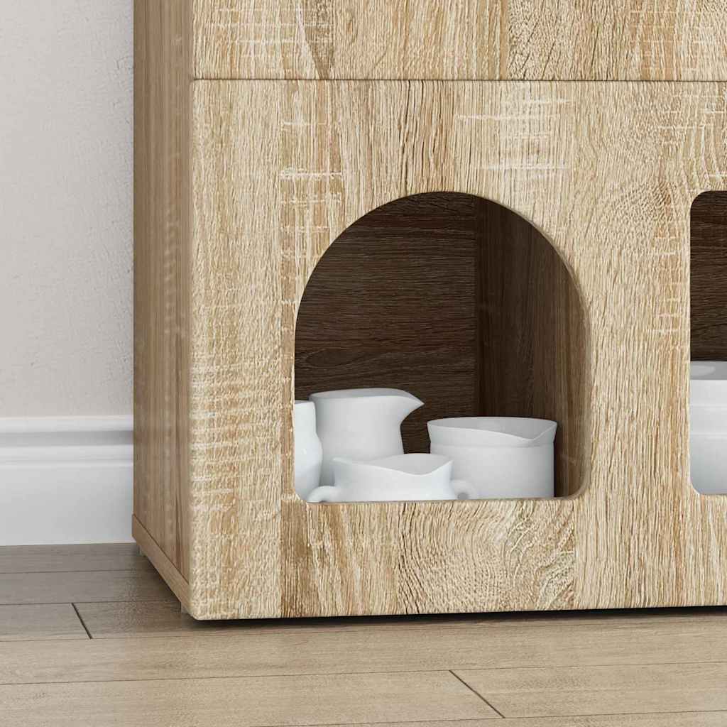 Sideboard Sonoma-Eiche 80,5 x 35 x 59 cm Holzwerkstoff