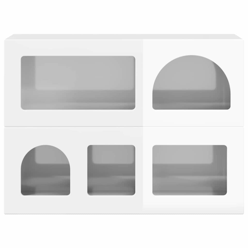 Sideboard Hochglanz Weiß 80,5 x 35 x 59 cm Holzwerkstoff