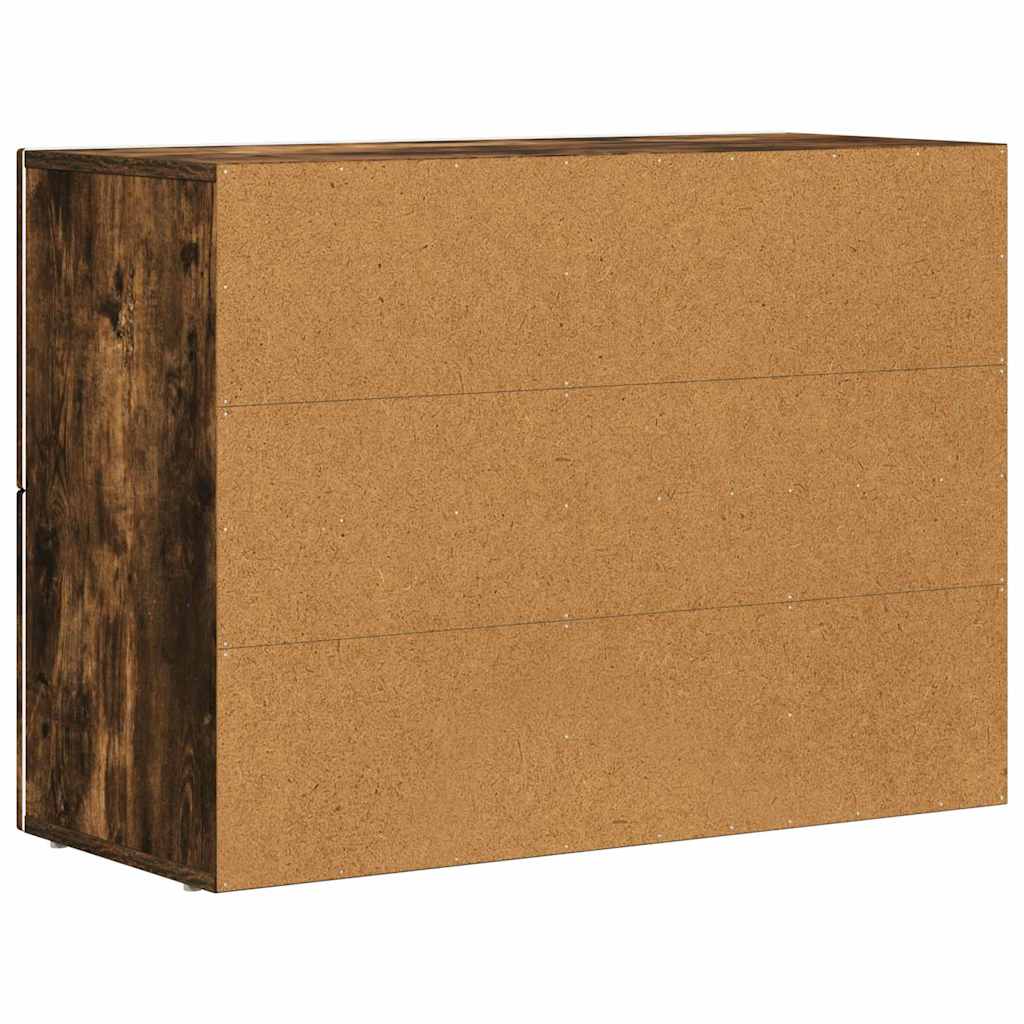Sideboard Geräucherte Eiche 80,5 x 35 x 59 cm Holzwerkstoff