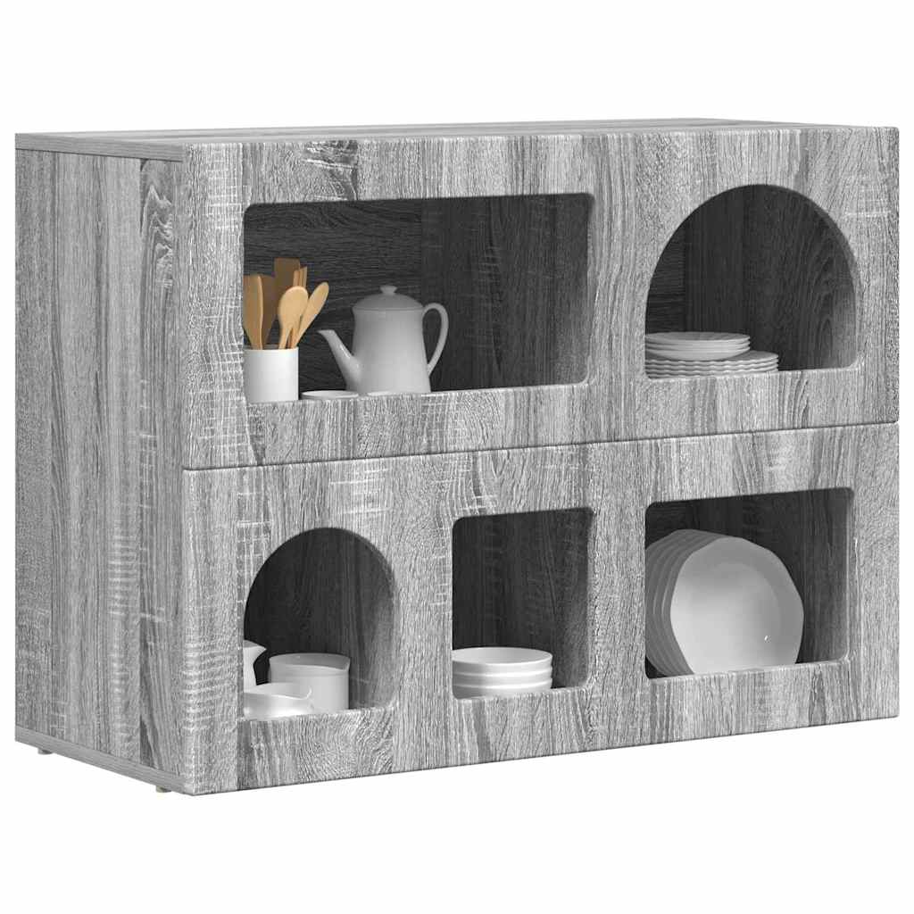 Sideboard Graues Sonoma 80,5 x 35 x 59 cm Holzwerkstoff
