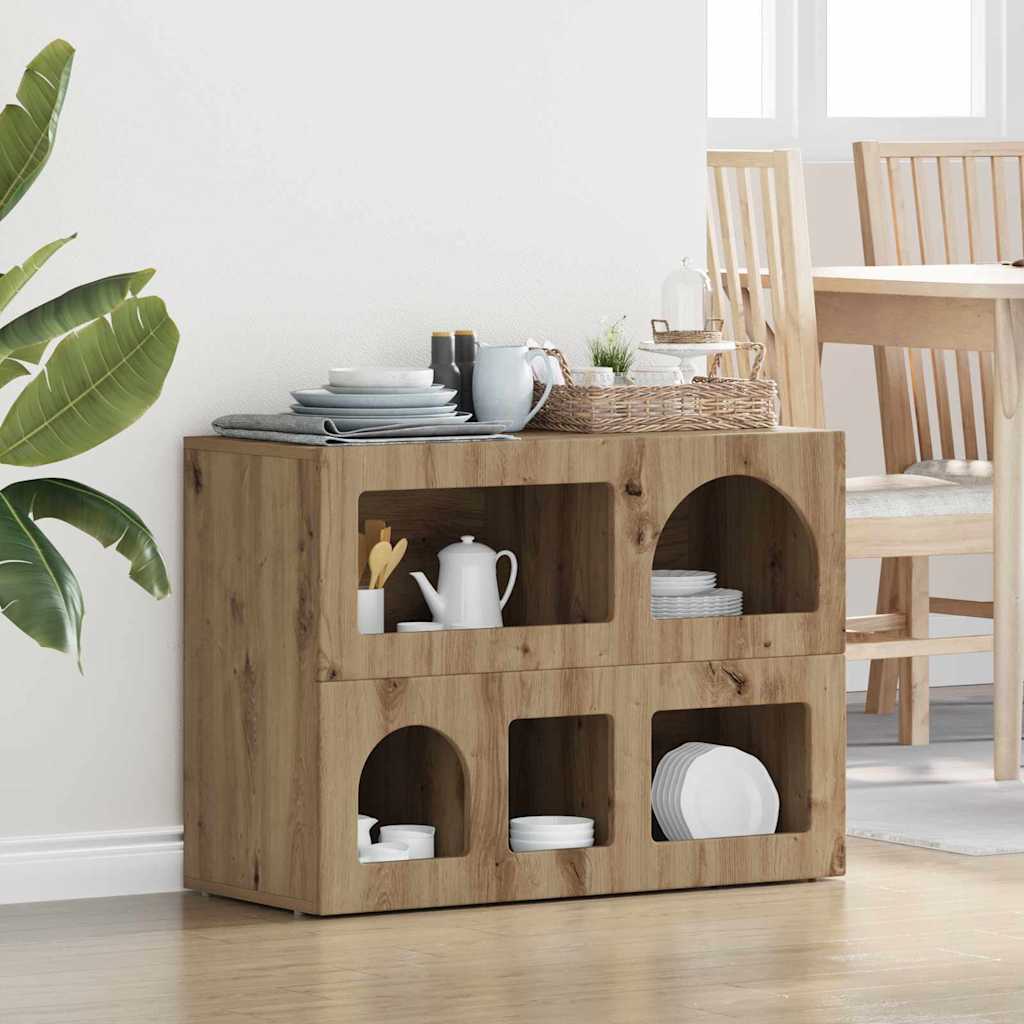 Sideboard Artisan-Eiche 80,5 x 35 x 59 cm Holzwerkstoff