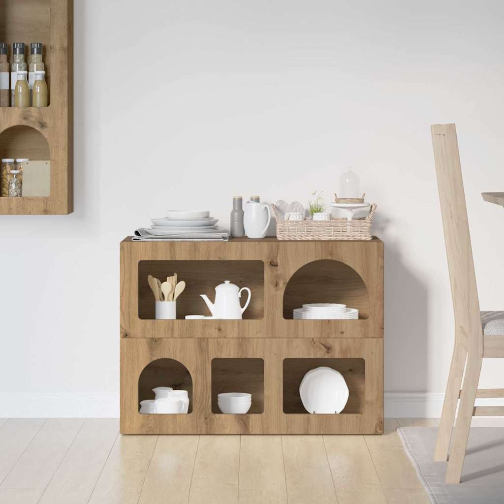 Sideboard Artisan-Eiche 80,5 x 35 x 59 cm Holzwerkstoff
