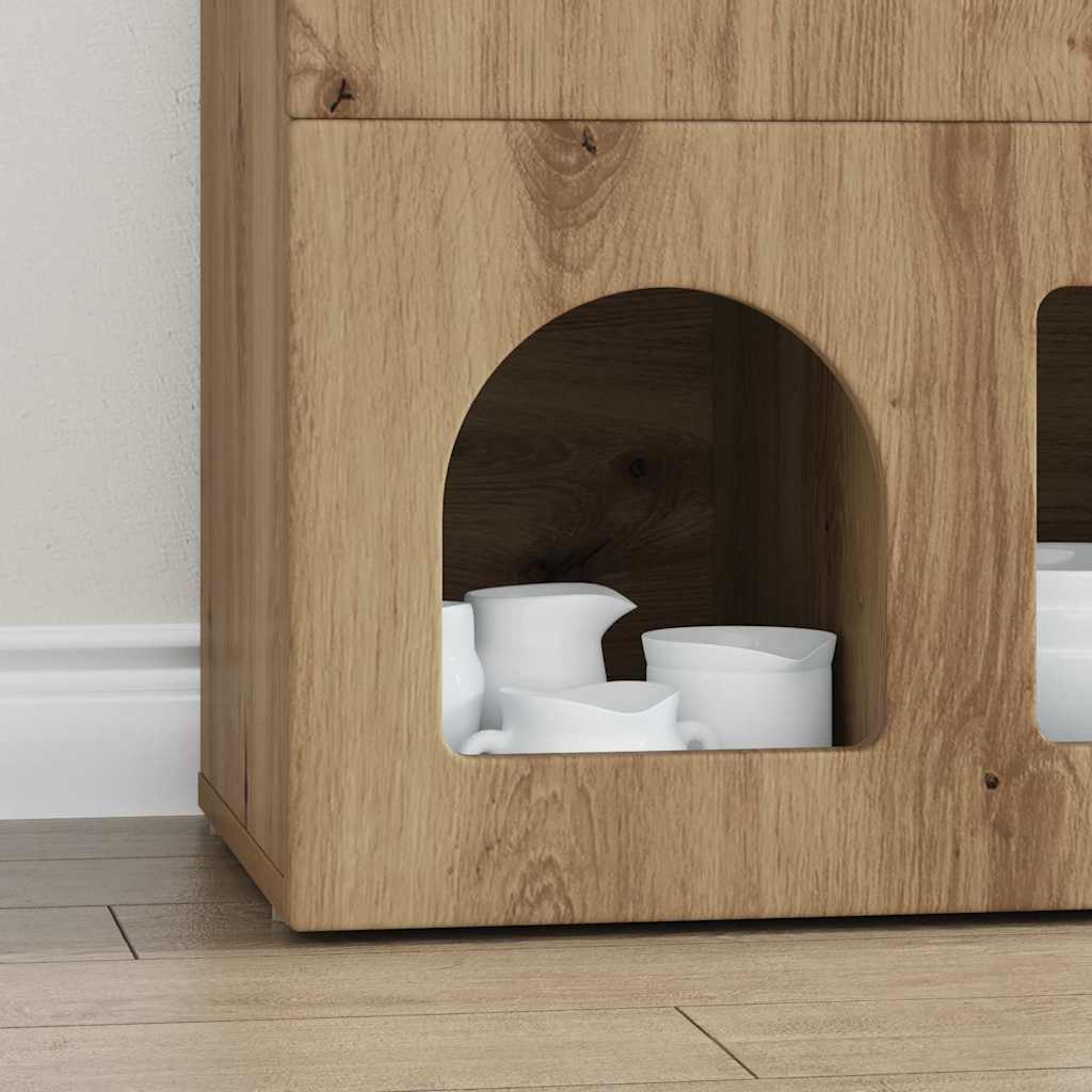 Sideboard Artisan-Eiche 80,5 x 35 x 59 cm Holzwerkstoff