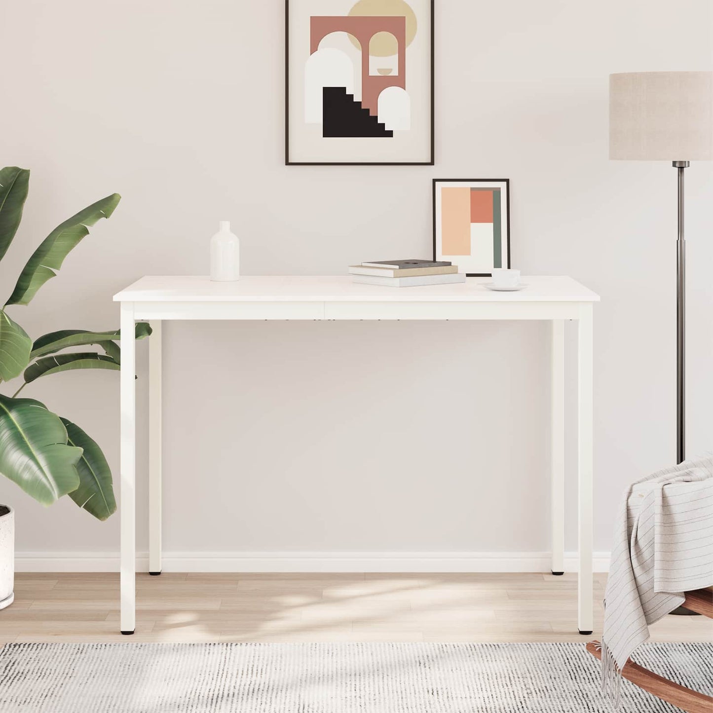 Bartisch Weiß 110 x 55 x 105 cm Massives Kiefernholz