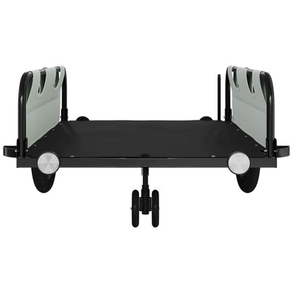 Fahrradanhänger Grau und Schwarz Oxford-Gewebe und Eisen