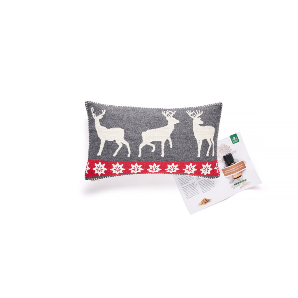 Arvenkissen Hirsch rot 20 x 35 cm