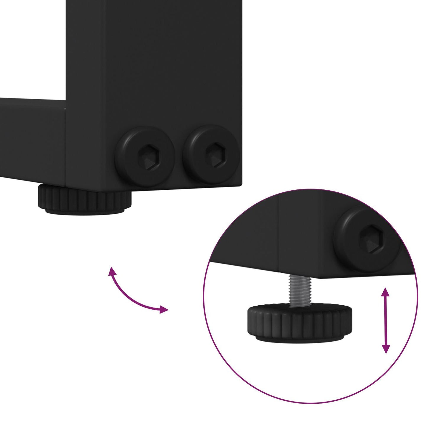 Couchtisch Schwarz und Braun 55 x 55 x 35 cm