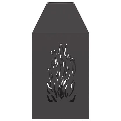 Feuerplatz Schwarz 50 x 50 x 100 cm Kaltgewalzter Stahl