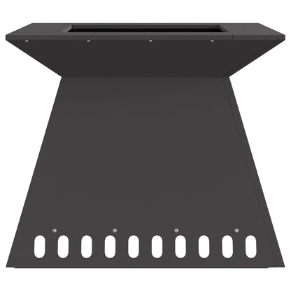 Feuerplatz Schwarz 60 x 60 x 50 cm Kaltgewalzter Stahl