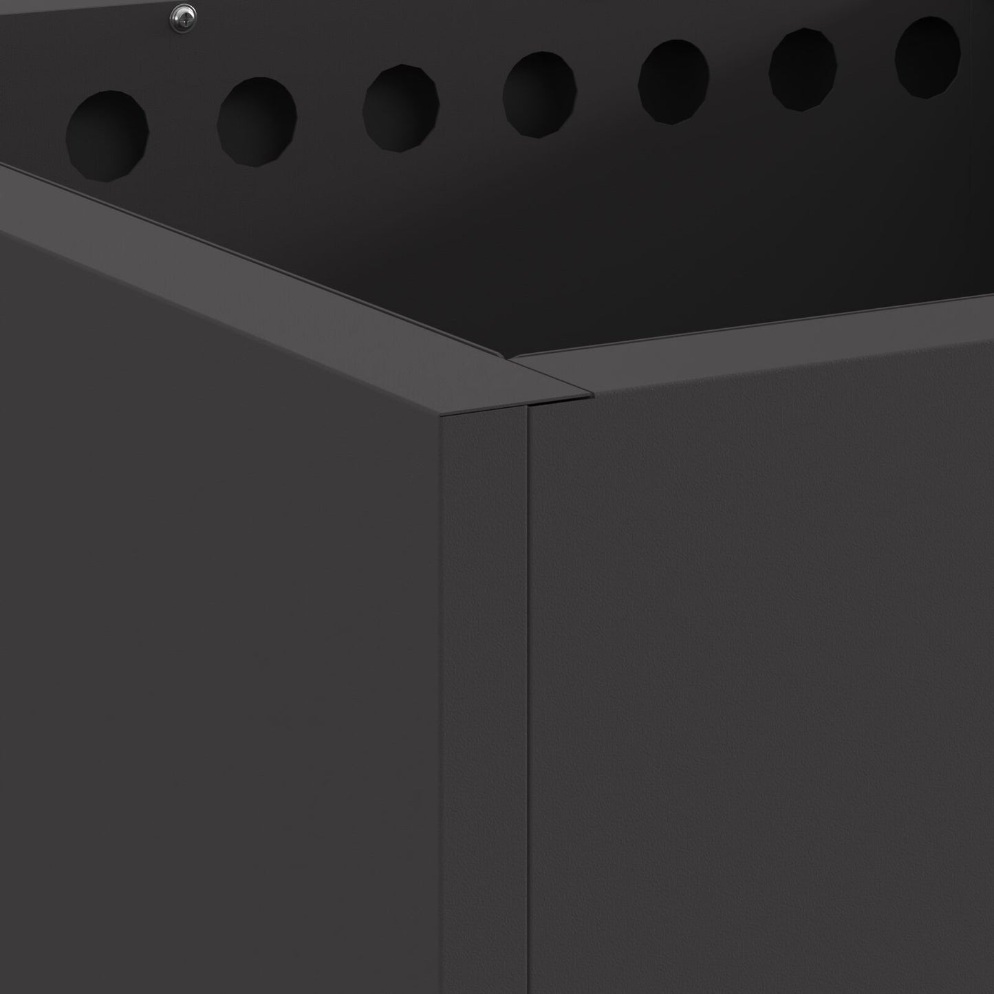 Feuerplatz Schwarz 48 x 48 x 50 cm Kaltgewalzter Stahl