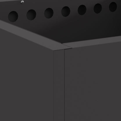 Feuerplatz Schwarz 48 x 48 x 50 cm Kaltgewalzter Stahl