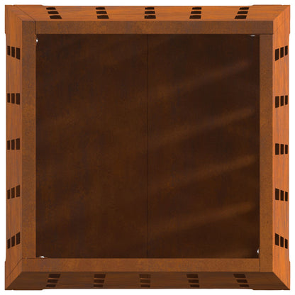 Feuerplatz Braun 50 x 50 x 70 cm Witterungsbeständiger Stahl