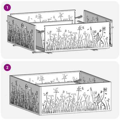 Feuerplatz Braun 80 x 80 x 30 cm Witterungsbeständiger Stahl