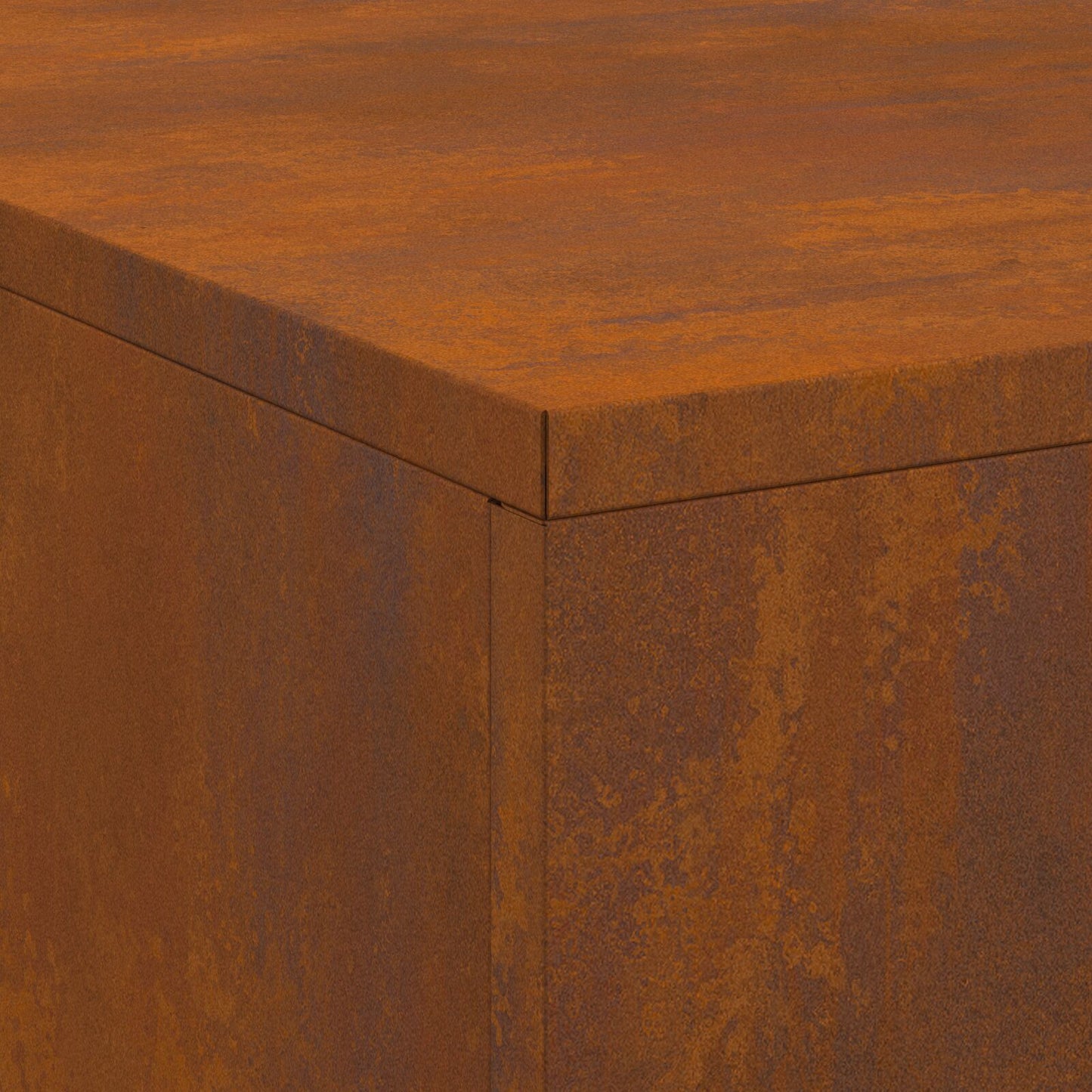 Feuerplatz Braun 100 x 100 x 30 cm Witterungsbeständiger Stahl