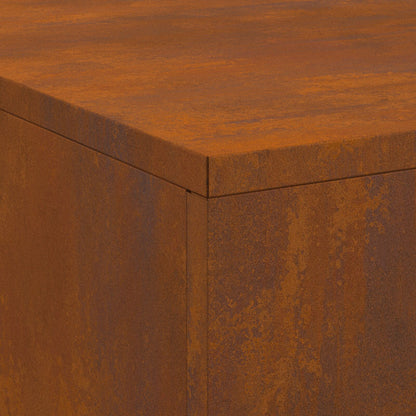 Feuerplatz Braun 100 x 100 x 30 cm Witterungsbeständiger Stahl