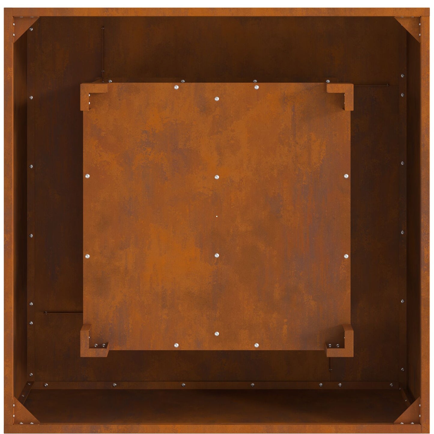 Feuerplatz Braun 80 x 80 x 40 cm Witterungsbeständiger Stahl