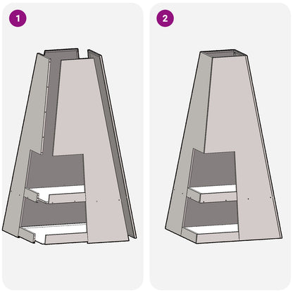 Feuerplatz Braun 50 x 50 x 100 cm Witterungsbeständiger Stahl