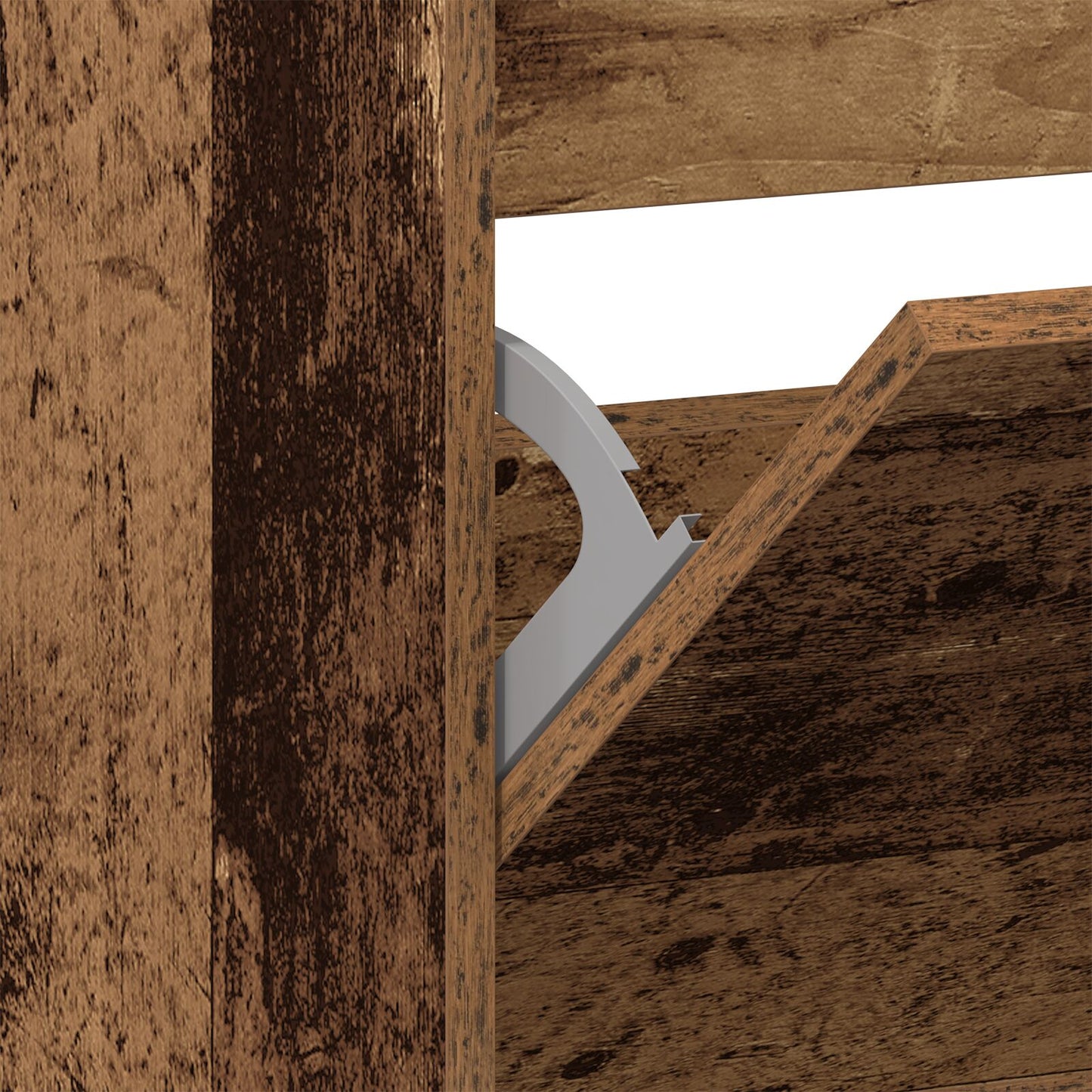 Schuhschrank mit Regal Altholz 80 x 21 x 163,5 cm Holzwerkstoff