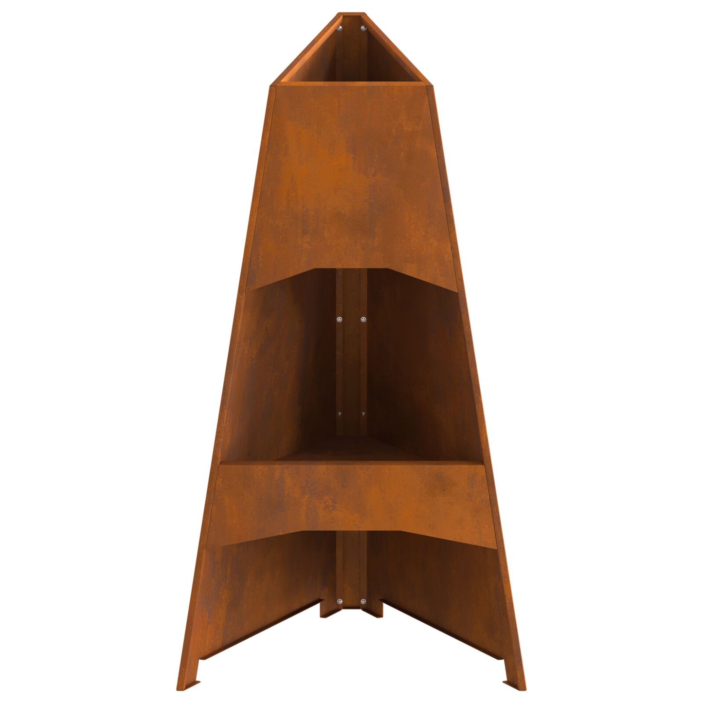 Feuerplatz Braun 50 x 50 x 95 cm Witterungsbeständiger Stahl