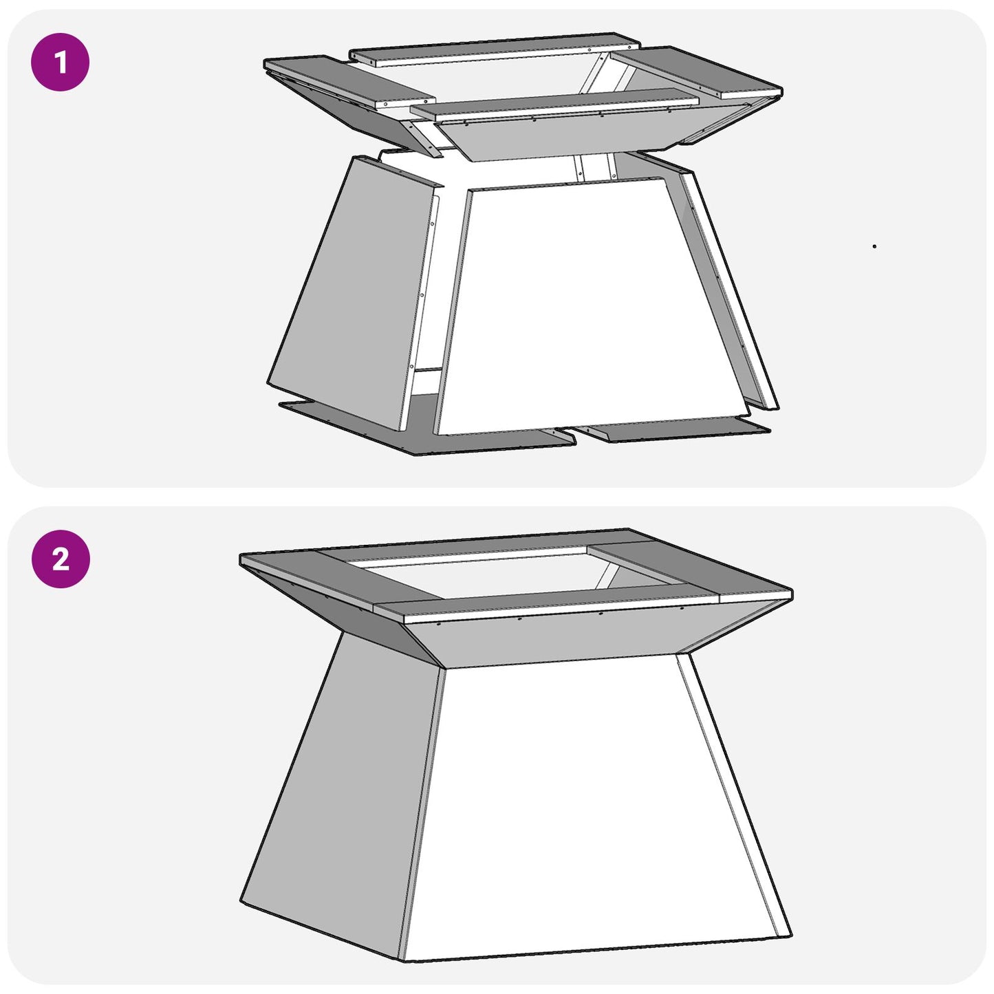 Feuerplatz Braun 48 x 48 x 40 cm Witterungsbeständiger Stahl